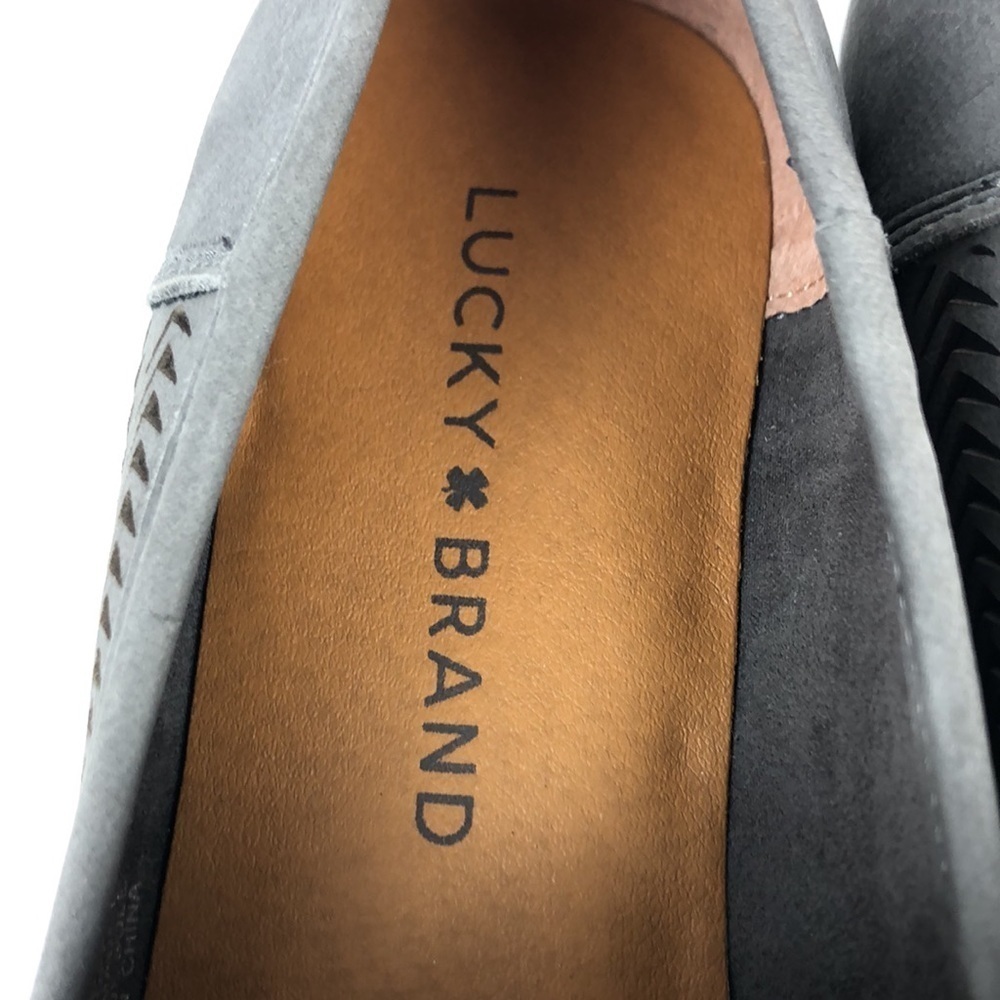 NEW Lucky Brand Camdyn Minimalist Cut Out Leather Loafer Flats 6 - Picture 7 of 10